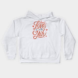 Love Is in the Air: Romantic T-Shirt Design Kids Hoodie